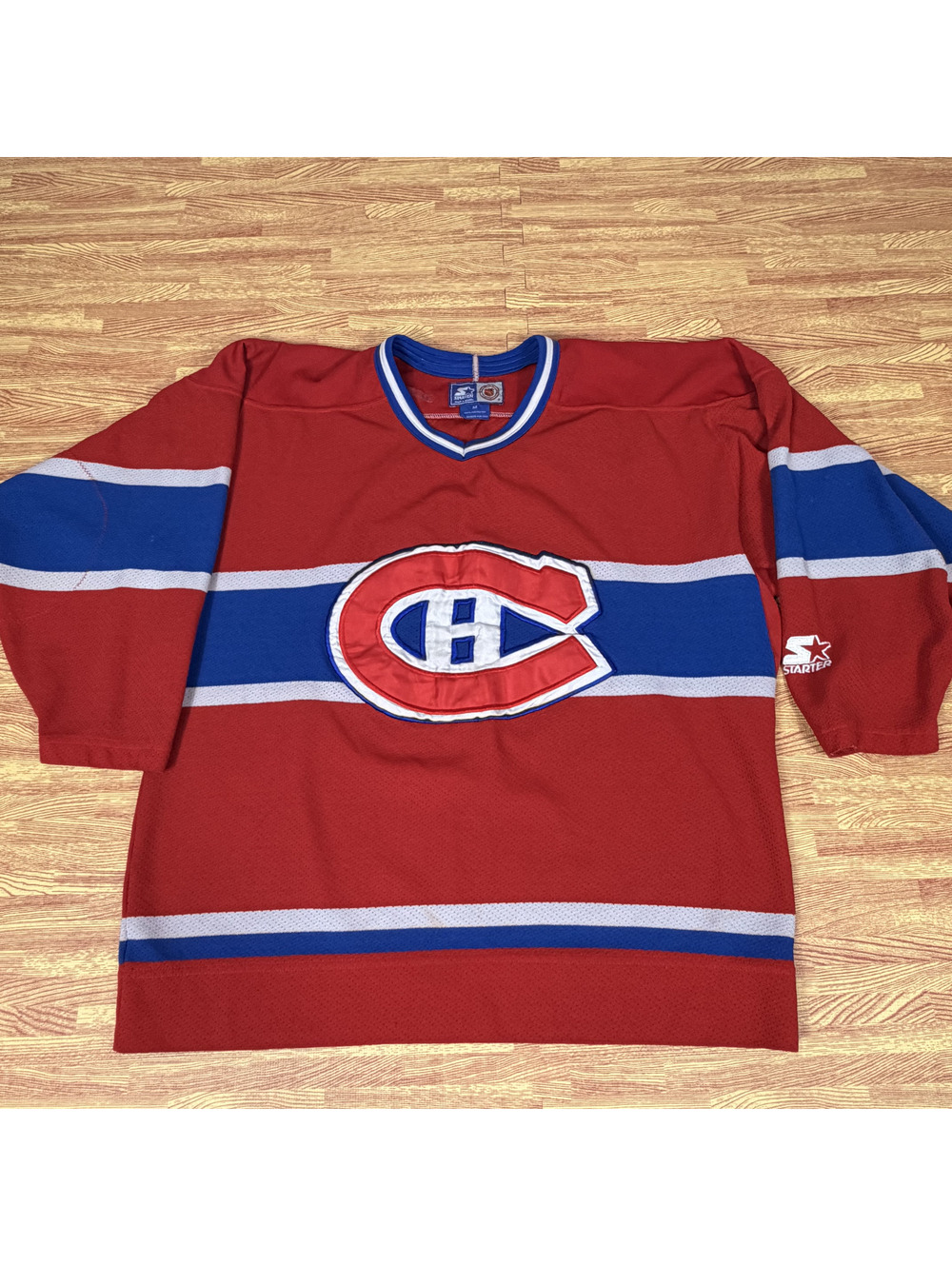 Vintage 90s Starter Montreal Canadiens NHL Red Hockey Jersey Adult M